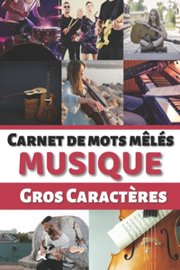 Carnet de mots mêlés musique