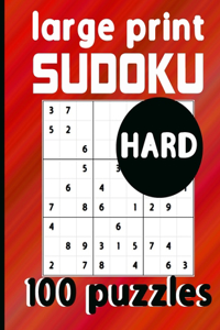 Large Print Sudoku 100 Puzzles Hard
