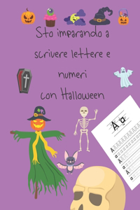 Sto imparando a scrivere lettere e numeri con Halloween