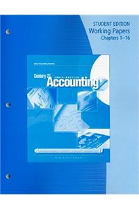 Century 21 Accounting Working Papers Chapters 1-16: Multicolumn Journal