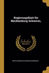 Regierungsblatt für Mecklenburg-Schwerin,