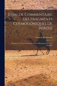 Essai De Commentaire Des Fragments Cosmogoniques De Bérose