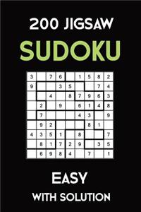 200 Jigsaw Sudoku Easy With Solution