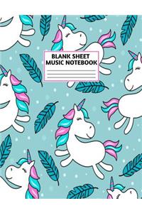 Blank Sheet Music Notebook