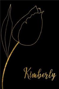 Kimberly: Personalized Writing Journal for Women - Elegant Black and Gold