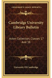 Cambridge University Library Bulletin