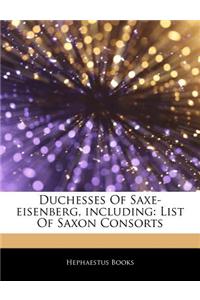 Duchesses of Saxe-Eisenberg, Including