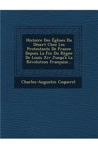 Histoire Des Églises Du Désert Chez Les Protestants De France Depuis La Fin Du Règne De Louis Xiv Jusqu'à La Révolution Française...