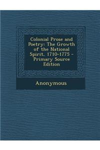 Colonial Prose and Poetry