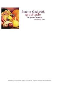 Sing to God Thanksgiving Letterhead 2015 (Pkg of 50)