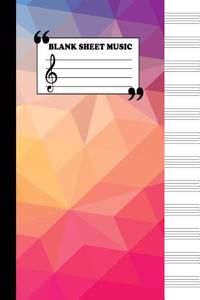 Manuscript Paper: Blank Sheet Music 12 Stave - 8.5x11 - Music Manuscript Notebook - 104 Pages - 8.5x11 - Staff Paper (Blank Sheet Music