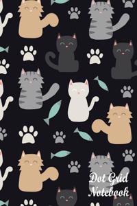 Cat Pattern Dot Grid Notebook