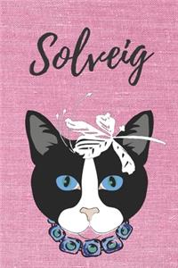 personalisiertes Notizbuch Katze / Notizheft / Journal / Malbuch / Tagebuch / Kritzelbuch / DIN A5 / Geschenk Solveig