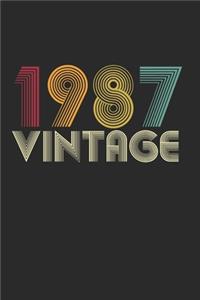 Vintage notebook paper 1987 Birthday 33th Gift