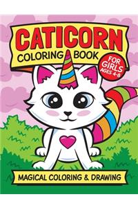 Caticorn Coloring Book for Girls Ages 4-8