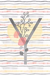 Food and Exercise Journal with Monogram Letter Y