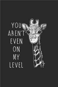 You arent even on my level