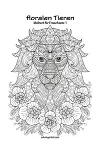 Malbuch mit floralen Tieren für Erwachsene 1