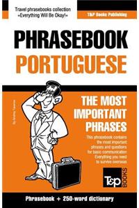 English-Portuguese phrasebook and 250-word mini dictionary