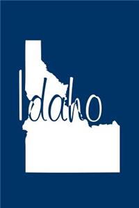 Idaho - Navy Blue Lined Notebook with Margins