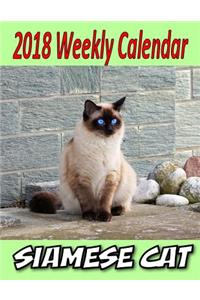 2018 Weekly Calendar Siamese Cat
