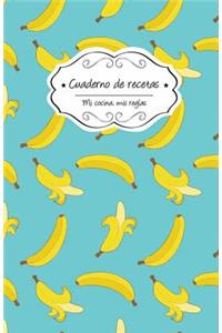 Cuaderno de recetas en blanco