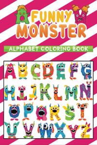 funny monster alphabet coloring book