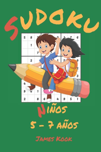 Niños Sudoku de 5 a 7 años -: James Kook - 200 parrillas de Sudoku con solución para niños de 5 a 7 años. Juego de lógica, reflexión y rompecabezas.