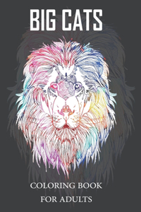 Big cats coloring book for adults