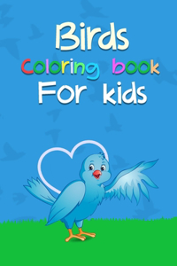 Birds coloring book for kids