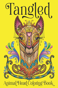 Tangled Animal Head Coloring Book