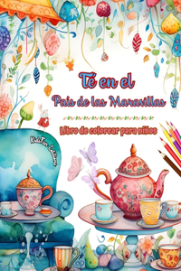 Té en el País de las Maravillas - Libro de colorear para niños - Ilustraciones creativas del encantador mundo del té