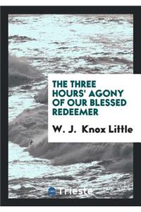 The Three Hours' Agony of Our Blessed Redeemer: Addresses