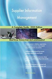 Supplier Information Management A Complete Guide - 2020 Edition