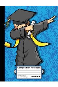 Dabbing Graduation Boy Composition Notebook
