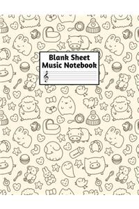Blank Sheet Music Notebook