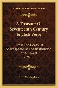 Treasury of Seventeenth Century English Verse