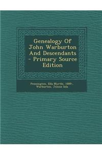 Genealogy of John Warburton and Descendants