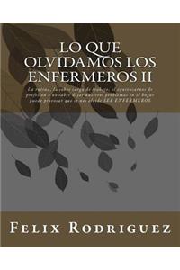 Lo Que Olvidamos los Enfermeros II