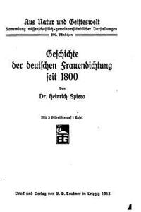 Geschichte der deutschen Frauendichtung seit 1800