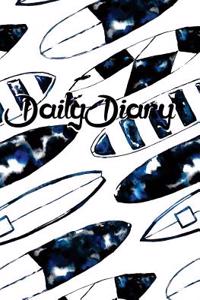 Daily Diary: Surfing Board Illustrations; 120 Pages Dotted Notebook Journal 5.25