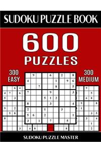 Sudoku Puzzle Book 600 Puzzles, 300 Easy and 300 Medium