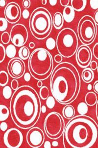 Red Circular Pattern Painted Notebook