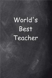 World's Best Teacher Journal Chalkboard Design