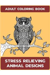 Adult Coloring Book Stress Relieving Animal Designs