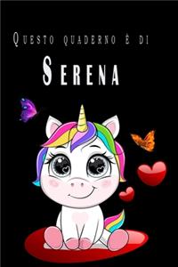 Questo quaderno è di Serena