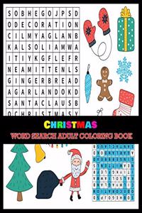 Christmas Word Search Adult Coloring Book