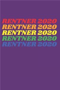 Rentner 2020: Notizbuch (120 Seiten Dot Grid Papier, Softcover)