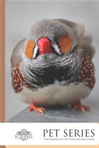 Pet Series One Hundred and Fifty page lined Bird Journal: 150-page Lined Bird Decor Notebook to write in, with individually numbered pages and Metric/Imperial conversion charts. Glossy color cover. Classica