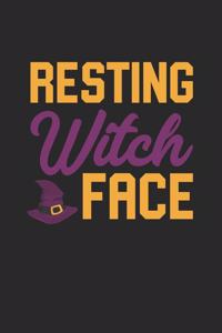 Funny Halloween Notebook - Resting Witch Face Wirting Journal - Cute Halloween Gift - Halloween Themed Witch Diary